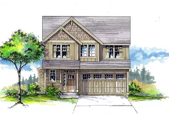 Craftsman house plans 44-479 - front exterior, 2,135 sq ft, 4 bed, 2 bath house plans | Monster House Plans