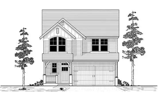 Traditional house plans 44-482 - front exterior, 2,136 sq ft, 5 bed, 2 bath house plans | Monster House Plans