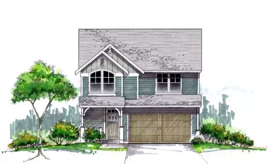 Craftsman house plans 44-485 - front exterior, 2,428 sq ft, 3 bed, 2 bath house plans | Monster House Plans