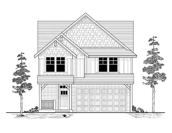 Craftsman house plans 44-486 - front exterior, 2,824 sq ft, 5 bed, 2 bath house plans | Monster House Plans