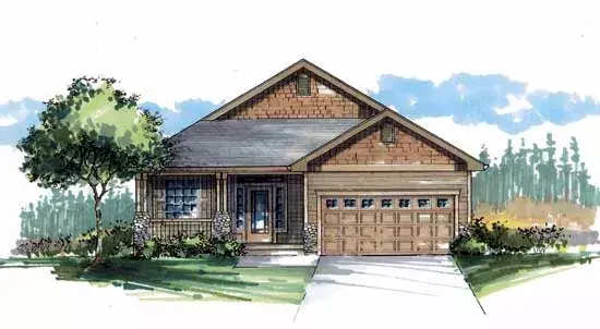 Craftsman house plans 44-495 - front exterior, 1,732 sq ft, 3 bed, 2 bath house plans | Monster House Plans