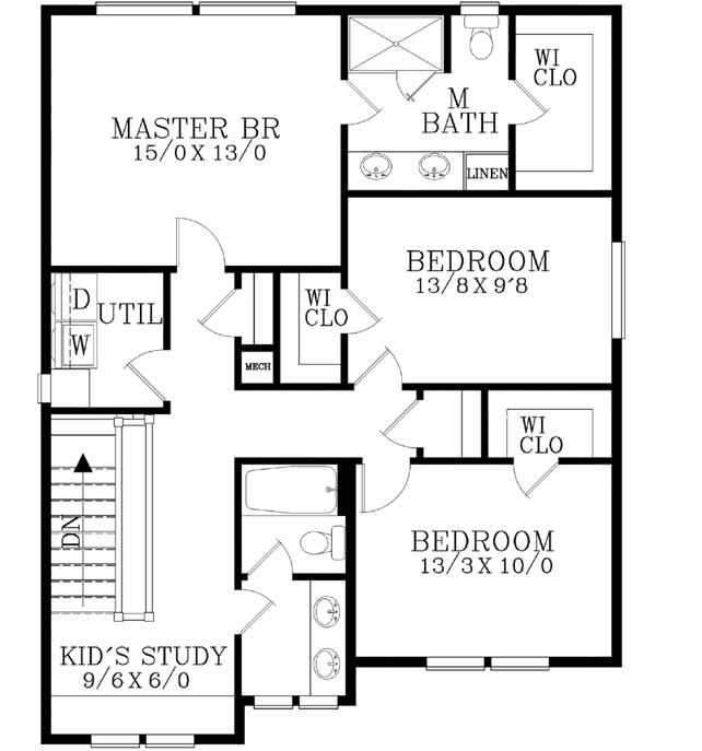 Upper/Second Floor Plan:44-501