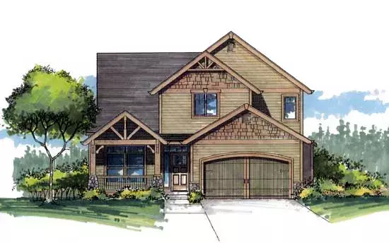 Craftsman house plans 44-537 - front exterior, 1,949 sq ft, 3 bed, 2 bath house plans | Monster House Plans