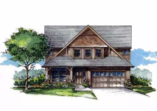 Craftsman house plans 44-539 - front exterior, 2,377 sq ft, 3 bed, 2 bath house plans | Monster House Plans