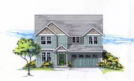 Craftsman house plans 44-546 - front exterior, 2,759 sq ft, 4 bed, 2 bath house plans | Monster House Plans