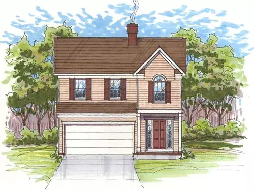 Colonial house plans 45-101 - front exterior, 1,620 sq ft, 3 bed, 2 bath house plans | Monster House Plans
