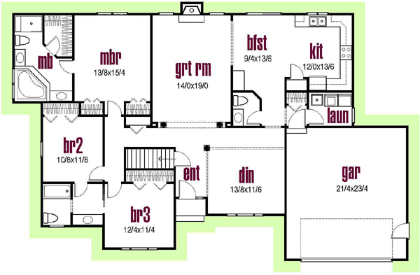 Main Floor Plan: 45-106