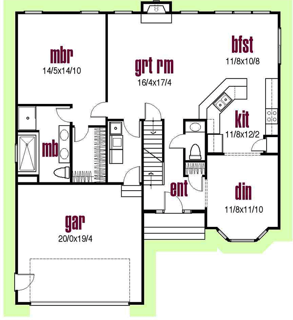 Main Floor Plan: 45-107