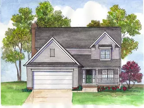 Country house plans 45-108 - front exterior, 2,032 sq ft, 4 bed, 2 bath house plans | Monster House Plans