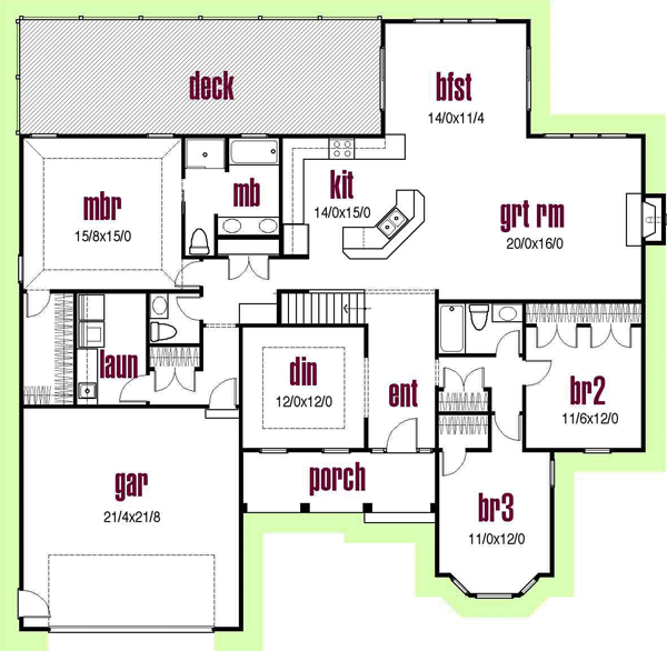 Main Floor Plan: 45-110