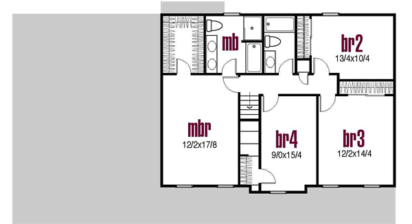 Upper/Second Floor Plan:45-113