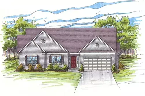 Traditional house plans 45-114 - front exterior, 2,310 sq ft, 3 bed, 2 bath house plans | Monster House Plans