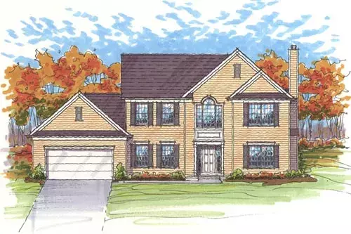 Traditional house plans 45-118 - front exterior, 2,410 sq ft, 4 bed, 2 bath house plans | Monster House Plans