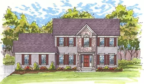 Traditional house plans 45-120 - front exterior, 2,545 sq ft, 4 bed, 2 bath house plans | Monster House Plans