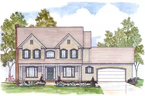 Traditional house plans 45-123 - front exterior, 2,799 sq ft, 4 bed, 3 bath house plans | Monster House Plans