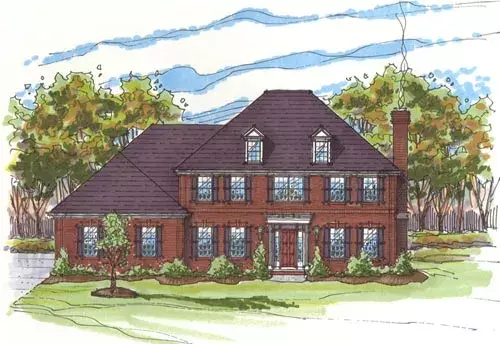 Traditional house plans 45-125 - front exterior, 3,235 sq ft, 4 bed, 2 bath house plans | Monster House Plans
