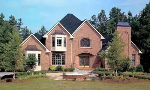 European house plans 46-139 - front exterior, 3,128 sq ft, 4 bed, 3 bath house plans | Monster House Plans