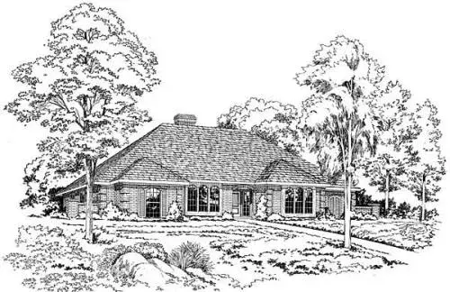 Traditional house plans 46-146 - front exterior, 2,144 sq ft, 4 bed, 3 bath house plans | Monster House Plans