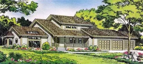 Traditional house plans 46-216 - front exterior, 2,184 sq ft, 3 bed, 2 bath house plans | Monster House Plans