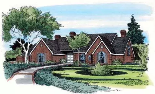 French Country house plans 46-225 - front exterior, 4,741 sq ft, 5 bed, 5 bath house plans | Monster House Plans