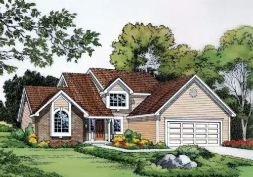 Traditional house plans 46-269 - front exterior, 1,893 sq ft, 3 bed, 2 bath house plans | Monster House Plans