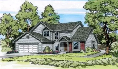 Traditional house plans 46-270 - front exterior, 2,007 sq ft, 3 bed, 2 bath house plans | Monster House Plans