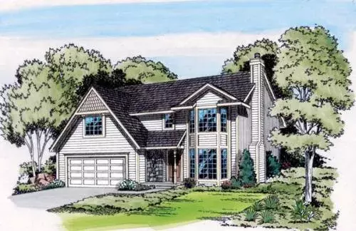 Traditional house plans 46-298 - front exterior, 1,837 sq ft, 3 bed, 2 bath house plans | Monster House Plans