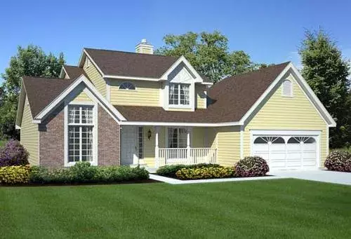 Traditional house plans 46-315 - front exterior, 2,157 sq ft, 3 bed, 2 bath house plans | Monster House Plans