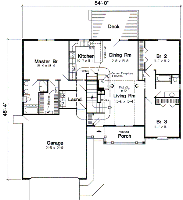 Main Floor Plan: 46-350