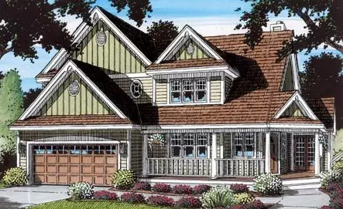 Traditional house plans 46-356 - front exterior, 2,345 sq ft, 3 bed, 2 bath house plans | Monster House Plans