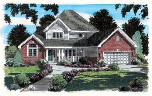 Traditional house plans 46-358 - front exterior, 2,257 sq ft, 4 bed, 2 bath house plans | Monster House Plans