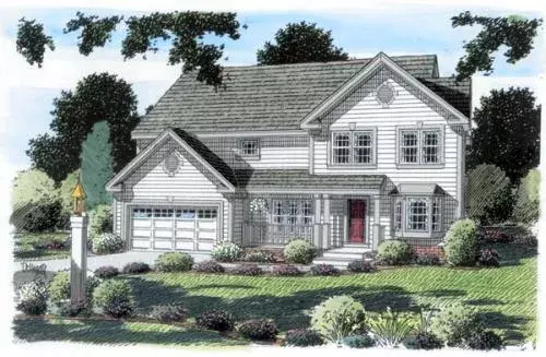 Traditional house plans 46-359 - front exterior, 3,025 sq ft, 4 bed, 2 bath house plans | Monster House Plans