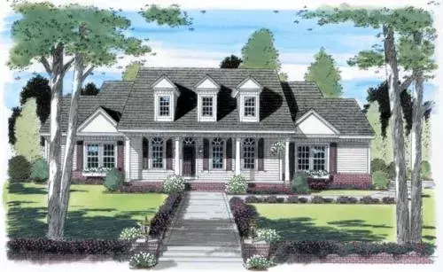Southern house plans 46-401 - front exterior, 2,837 sq ft, 3 bed, 2 bath house plans | Monster House Plans