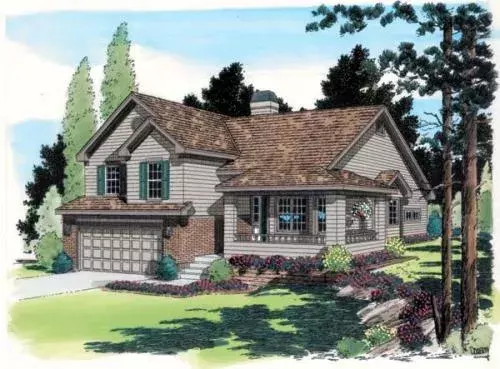 Traditional house plans 46-404 - front exterior, 2,064 sq ft, 3 bed, 2 bath house plans | Monster House Plans