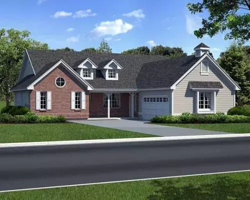 Traditional house plans 46-407 - front exterior, 1,832 sq ft, 3 bed, 2 bath house plans | Monster House Plans