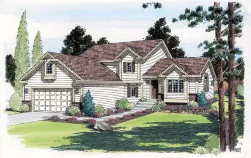 Traditional house plans 46-450 - front exterior, 2,074 sq ft, 4 bed, 3 bath house plans | Monster House Plans