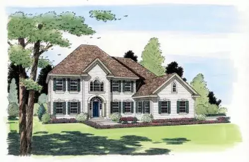 Southern Colonial house plans 46-456 - front exterior, 3,023 sq ft, 3 bed, 2 bath house plans | Monster House Plans