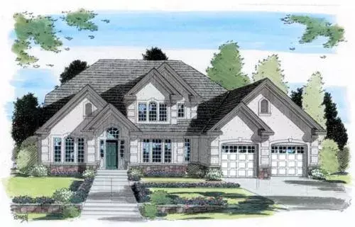 Traditional house plans 46-462 - front exterior, 2,755 sq ft, 4 bed, 2 bath house plans | Monster House Plans