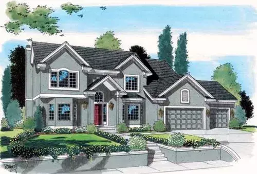 Traditional house plans 46-463 - front exterior, 2,641 sq ft, 3 bed, 2 bath house plans | Monster House Plans