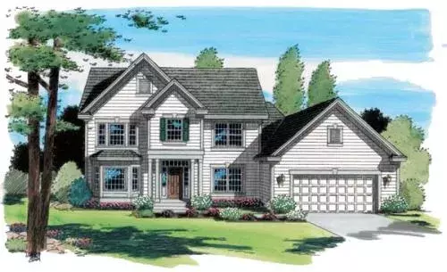 Traditional house plans 46-465 - front exterior, 2,613 sq ft, 4 bed, 2 bath house plans | Monster House Plans