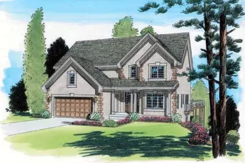 Traditional house plans 46-468 - front exterior, 2,648 sq ft, 4 bed, 2 bath house plans | Monster House Plans