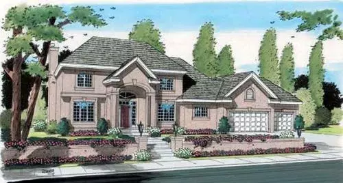 Traditional house plans 46-475 - front exterior, 2,678 sq ft, 4 bed, 3 bath house plans | Monster House Plans