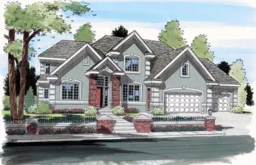 Traditional house plans 46-476 - front exterior, 2,680 sq ft, 3 bed, 2 bath house plans | Monster House Plans