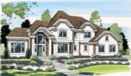 Traditional house plans 46-477 - front exterior, 3,485 sq ft, 4 bed, 3 bath house plans | Monster House Plans