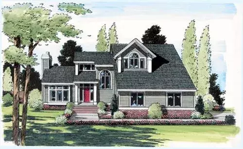 Traditional house plans 46-479 - front exterior, 2,058 sq ft, 3 bed, 2 bath house plans | Monster House Plans