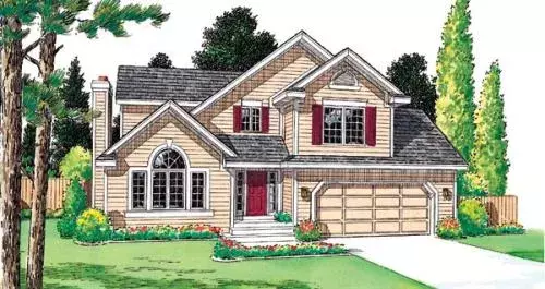 Traditional house plans 46-480 - front exterior, 1,785 sq ft, 3 bed, 2 bath house plans | Monster House Plans