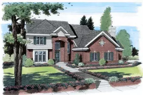 Traditional house plans 46-482 - front exterior, 3,218 sq ft, 4 bed, 2 bath house plans | Monster House Plans