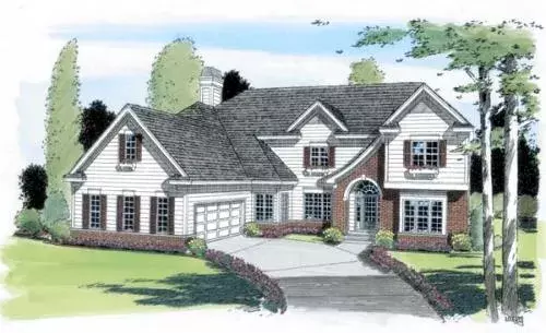 Traditional house plans 46-489 - front exterior, 2,878 sq ft, 4 bed, 2 bath house plans | Monster House Plans