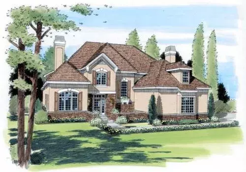 Traditional house plans 46-490 - front exterior, 3,022 sq ft, 3 bed, 3 bath house plans | Monster House Plans