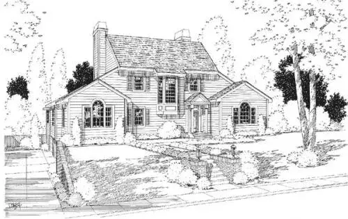 Traditional house plans 46-494 - front exterior, 4,091 sq ft, 3 bed, 4 bath house plans | Monster House Plans